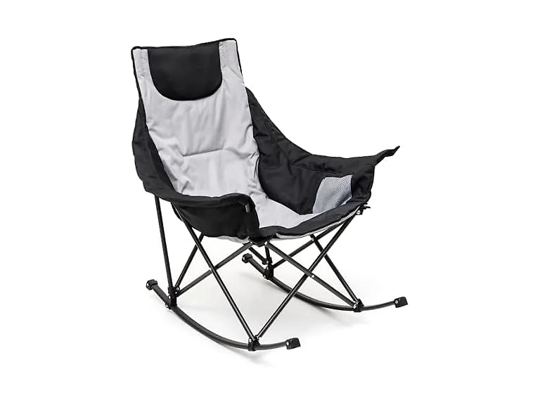 SUNNYFEEL Grey Rocking Camping Chair 500lbs