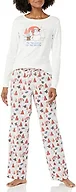 Amazon Essentials Disney | Marvel | Star Wars Women's Flannel Pajama Sleep Sets, Star Wars Mando Winter - Womens, X-Small