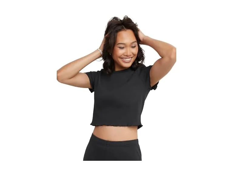 Hanes Women (3X) Originals Rib Cropped Tee