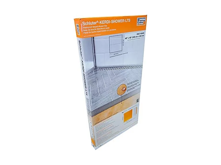 Linear Shower Tray, 48x48" w/Wall Drain