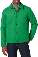 Amazon Essentials Men's Wool Blend Bomber Jacket (Available in Big & Tall), Green, 5X-Large Big Tall