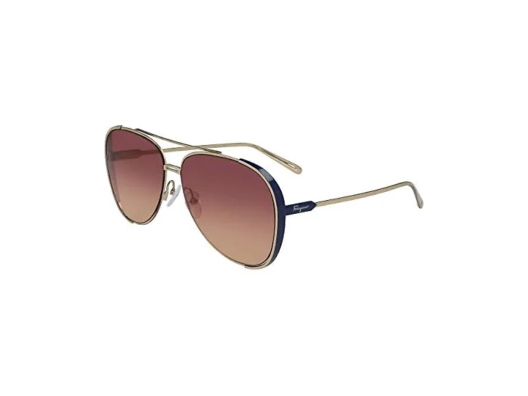 Ferragamo Unisex SF205S Sunglasses Gold Blue