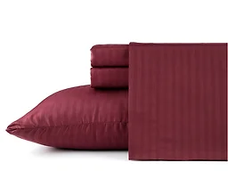 Bibb Home Damask Stripe 4 Piece Sheet Set
