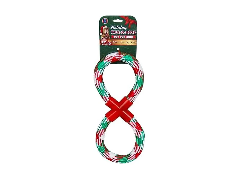 Bow Wow Pet Tug-O-Rope Holiday Dog Tug Toy