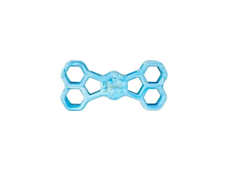 Chuckit! Holee Roller Dog Treat Puzzle Bone, Blue