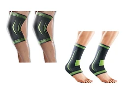 WISH WC - (4PK COMPRESSION) - KNEE x2 - ANKLE x2 4-Pack Co