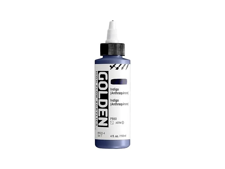 High Flow Acrylics by GOLDEN, Anthraquinone Blue, 4 fl. oz.
