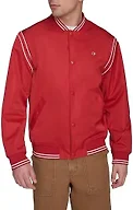 Champion Men's Lightweight Varsity Bomber Jacket, Chili Pepper, Medium