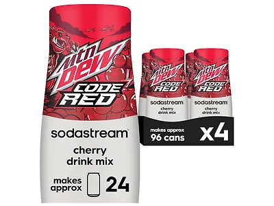 SodaStream Pack of 4 MTN Dew Code Red Drink Mix