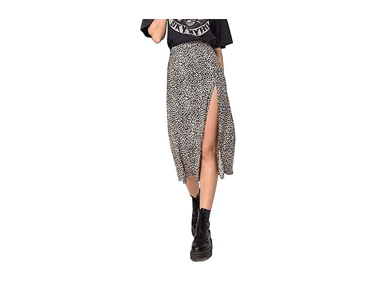 SSPalu Women (S) Casual High Waist Boho Side Skirt