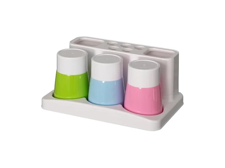 Basicwise Plastic Bathroom Toothbrush Holder
