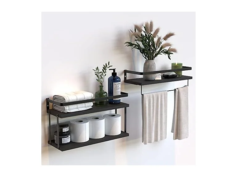 Wall Mounted Floating Shelves, 2+1 Tier