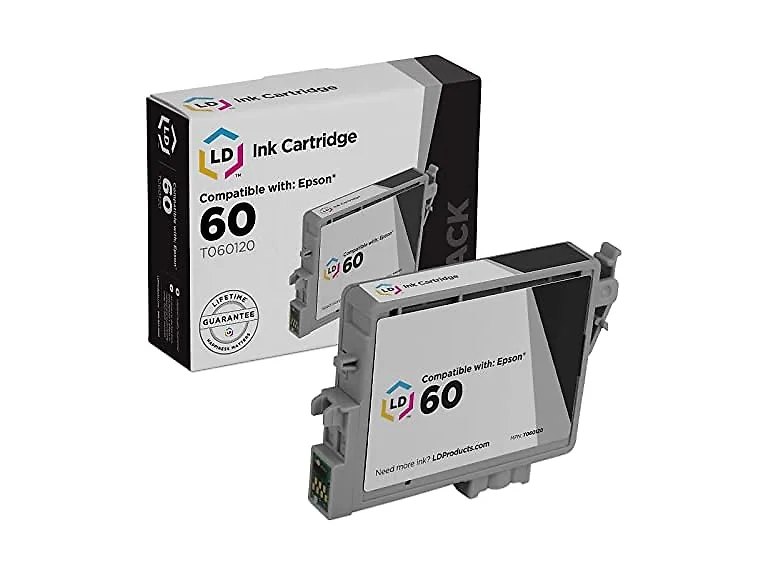 LD Products Remanufactured Ink Replacement for Epson C88 60 T060120 (Black)