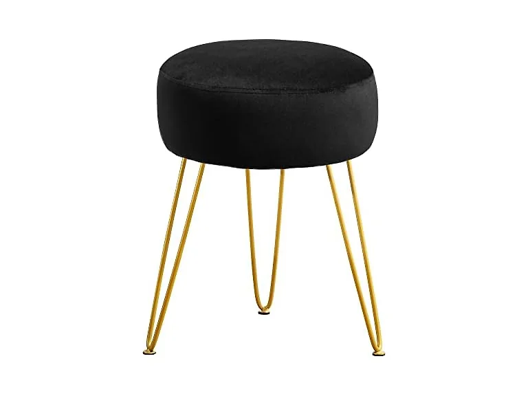 Lue Bona Black Vanity Stool