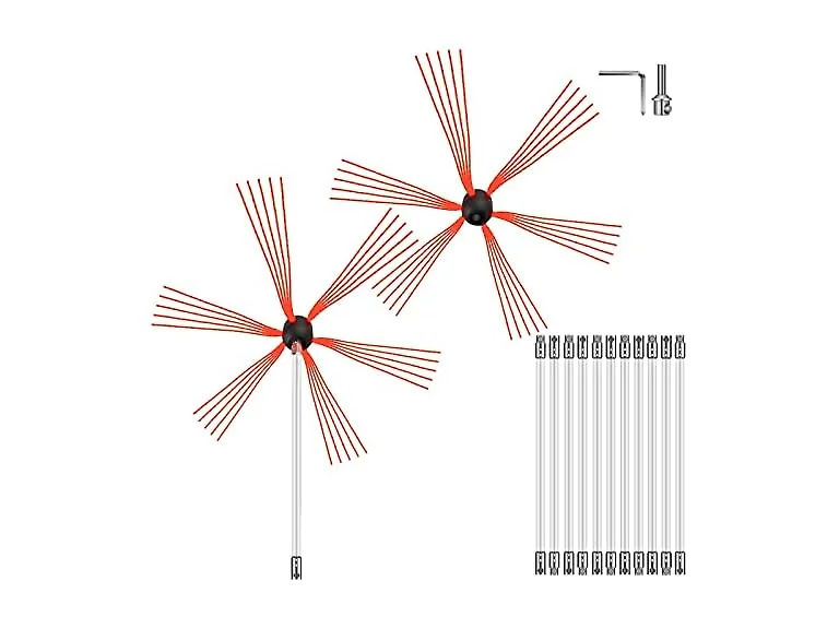 Chimney Sweep Kit 39FT Length, Chimney Brush Kit