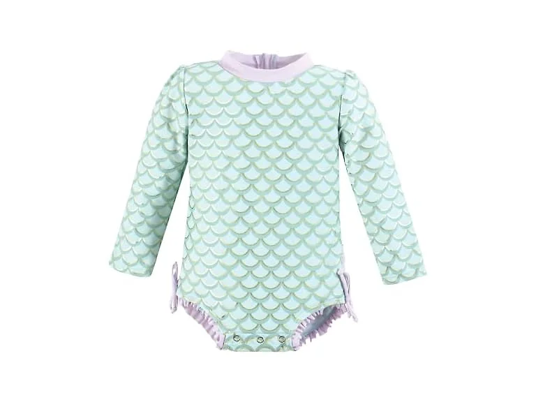 Hudson Baby Girls Rashguard Baby Toddler Swimsuit
