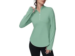 GGOV Women's Golf Polo Long Sleeve Workout Tops V Neck UPF 50+ Sun Protection Quick Dry Lightweight Active Tennis Shirts