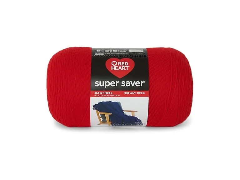 Red Heart Super Saver 1000g-Cherry Red