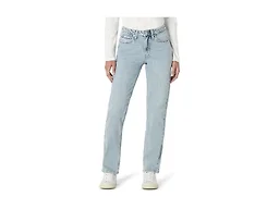 Amazon Essentials Women's High-Rise Straight Leg Jean, Iced Light Wash, 16 Short