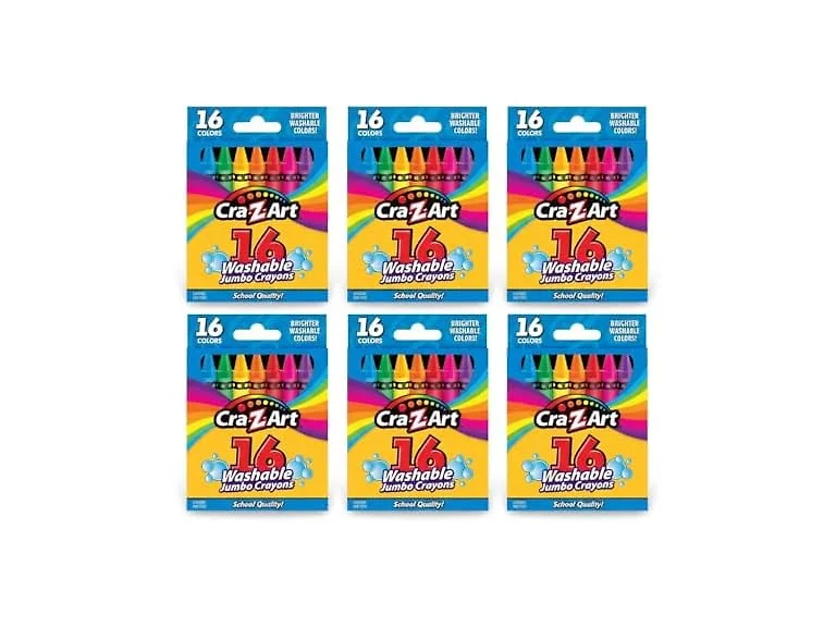 Cra-Z-Art Bulk Crayons, 6 Packs of 16 Count