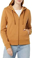 Amazon Essentials Women's French Terry Fleece Full-zip Hoodie, Dark Camel, X-Large