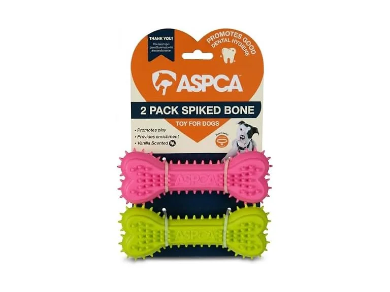 ASPCA 2-Pack Spiky TPR Puppy Teether Bones