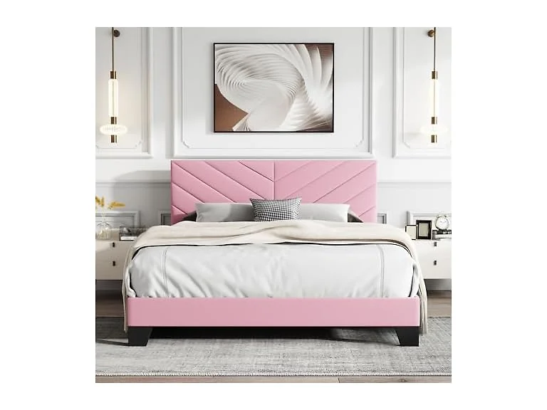 Bed Frame, Upholstered & Noiseless
