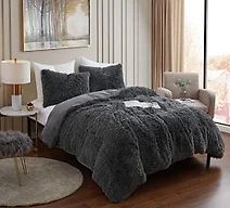 Plush Shaggy Faux Fur Comforter Set