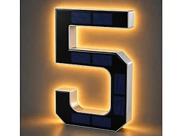 Infinite Basics Solar LED House Number Sign – 6.7" - 5