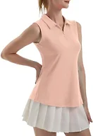 FKEEP Womens Soft Athletic-Polo-Shirts, 16 Light Pink, Medium US