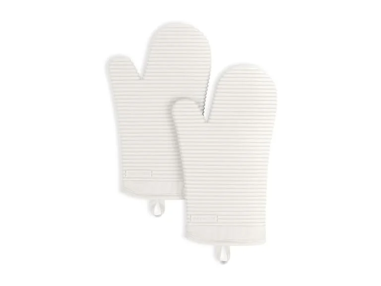 KITCHENAID Soft Silicone Oven Mitt 2-Pack, Smoked Porcelain