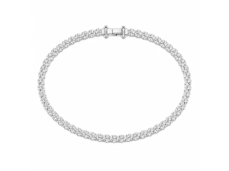 3 Stone CZ Tennis Bracelet
