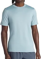 Gaiam Men’s Everyday Basic Crewneck Top, Standard Fit, Stretch Midweight Material, Slate, Small