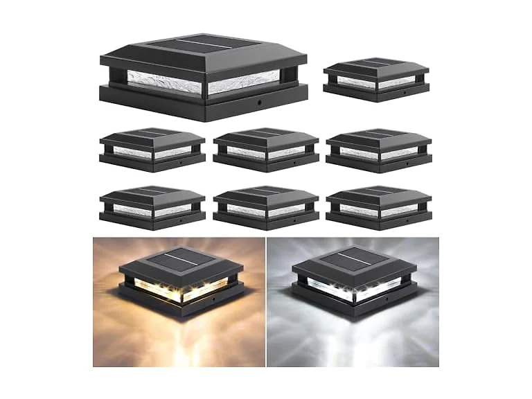 Solar Post Cap 8-Pack 2-Color Black
