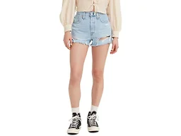 Levi's Women's 501 Original Shorts, Medium Indigo-Destructed, 31