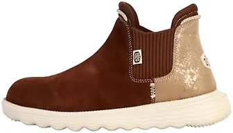 Hey Dude Womens Shoes, Branson Suede Novelty, Brown/Snake, 40