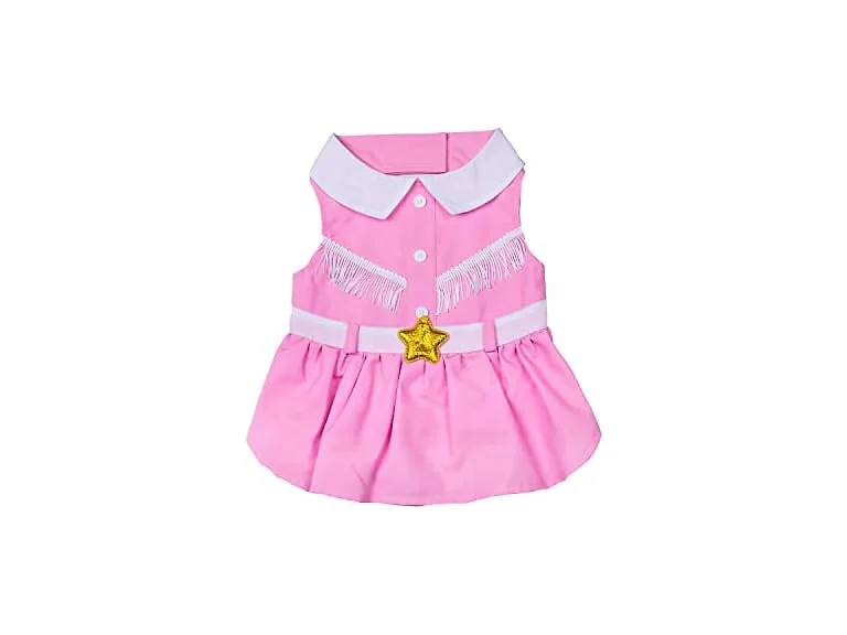 Doggy Parton Pink Cowgirl Collared Dress - XS