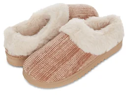Floopi FLOOPI-408-CHP-S Small Womens Chenille Knit Slipper Champagne