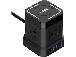 Wireless Charger Cube Power Strip with USB Ports