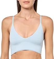 florence by mills Women's Cozy Crush Seamless Triangle Bralette, Niagara Mist, Medium