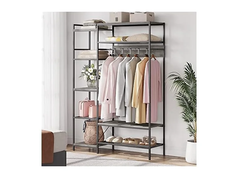 IDEALHOUSE 5-Tier Portable Clothing Rack