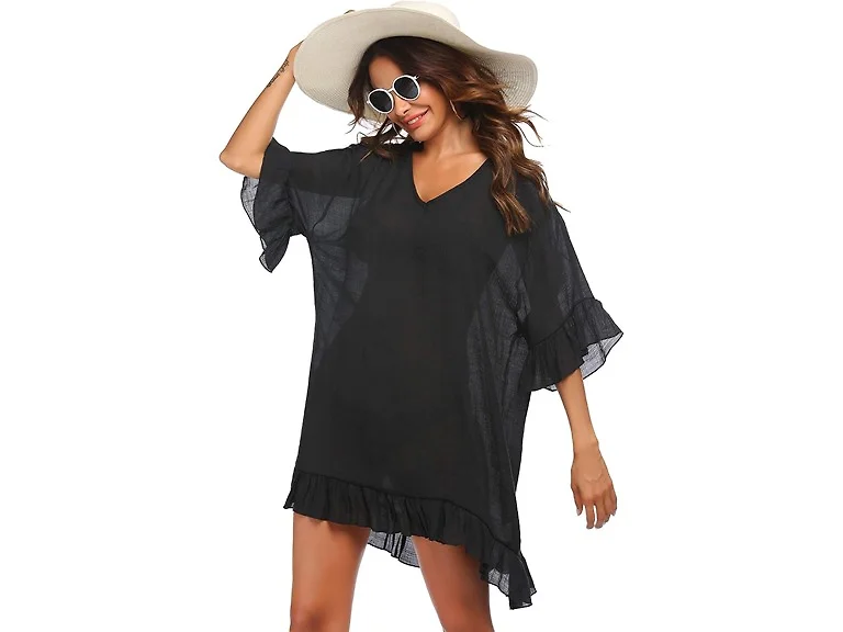 Ekouaer Women (M) Swimsuit Cover Ups Bathing Top