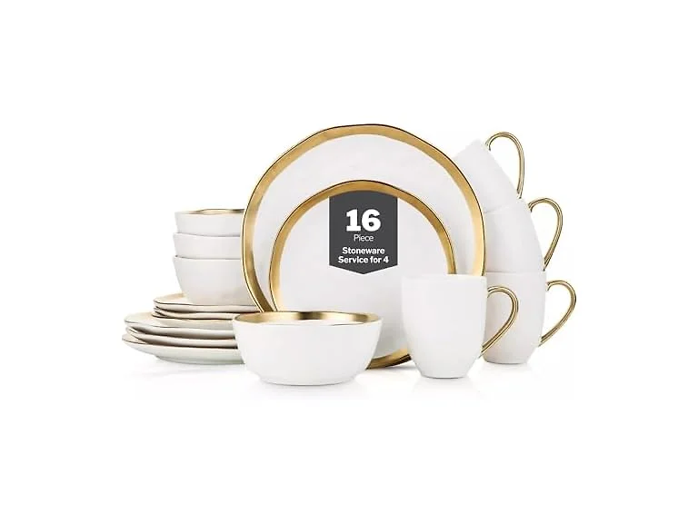 Stone Lain Modern Porcelain 16pc Dinnerware