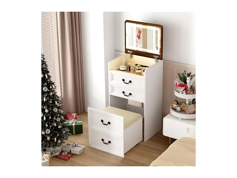 ChicFurnit Makeup Vanity,3-in-1 Vanity Desk