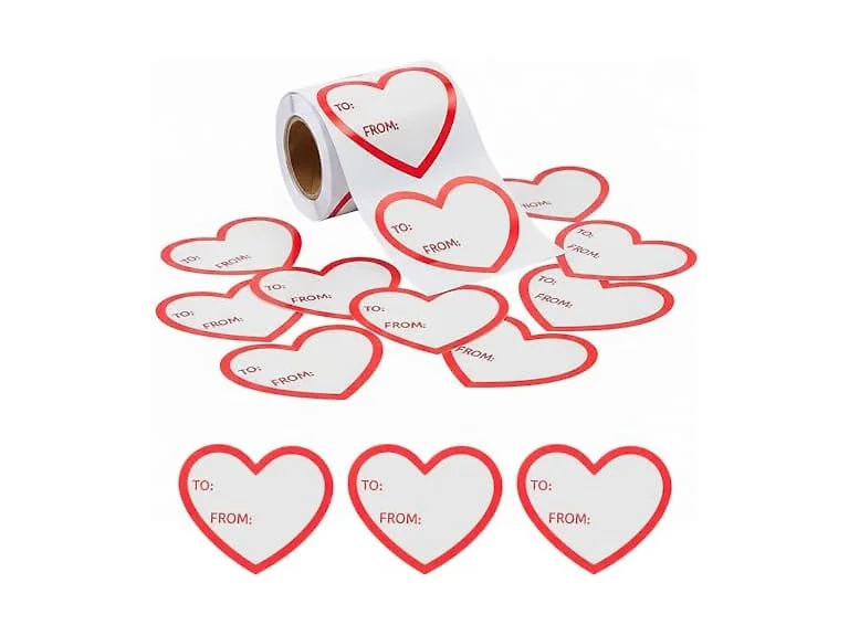 Fun Express 2 1/2" Valentine's Day Heart to/from Heart Sticker