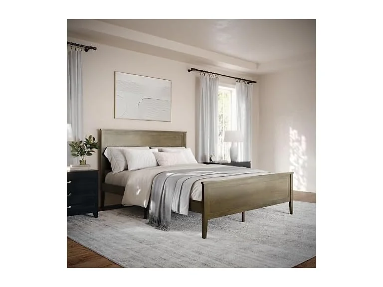 Martha Stewart Corbin Wood Platform Bed