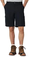Amazon Basics Men's Relaxed Fit Stretch Ripstop Workwear Shorts, Black, 38