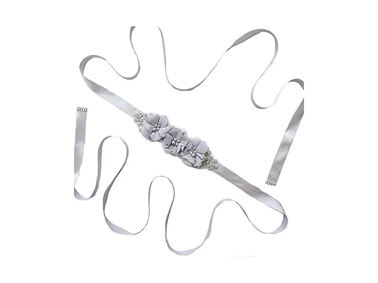 Lauthen.S Women (OS) Bridesmaid Flower Sash Belt