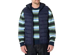 Amazon Essentials Men's Regular-Fit Lightweight Water-Resistant Hooded Puffer Vest, Navy, Medium