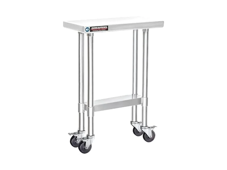 DuraSteel 24x12 SS Rolling Work Table